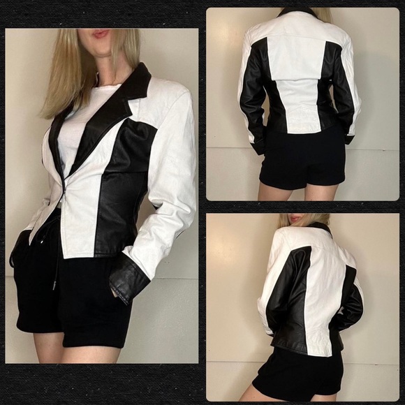 1980s Leather Vintage Motorcycle Jacket - Picture 3 of 7